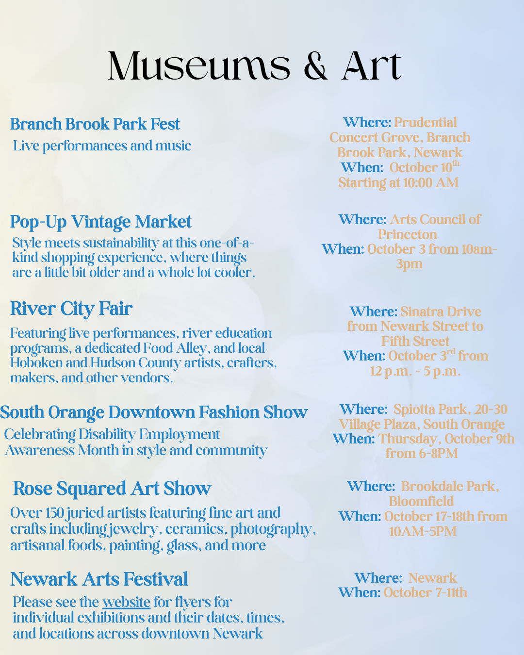 What to do in New Jersey in October